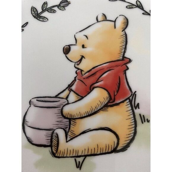 Set Of 2 Disney Winnie The Pooh Walk Along Scalloped Dinner Ceramic Plates NEW - Picture 9 of 13